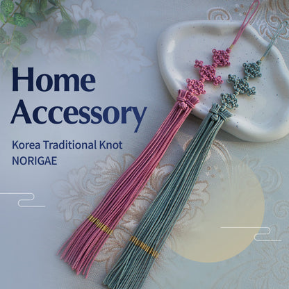 Handmade Ornament, Tapestry, Korean Traditional Knot(Maedeup), Norigae, Pink