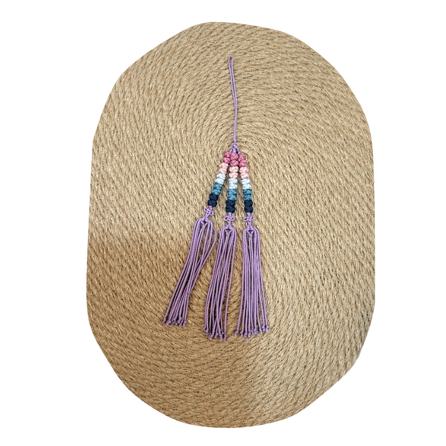 Bag Accessory, Ring Maedeup, Handmade Ornament, Tapestry, Korean Traditional Knot(Maedeup), Norigae, 3 in 1 Design, Violet