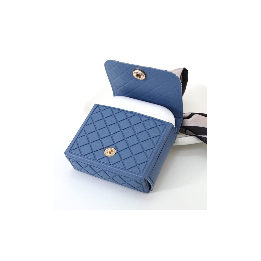 Airpod case with Keyring and Korean Traditional Knot, Bag Design Case, Pink or Dark blue