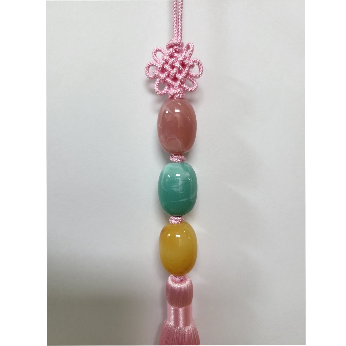 Three Beads with Gukhwa Maedeup, Home Decoration, Handmade Ornament, Korean Traditional Knot(Maedeup), Norigae