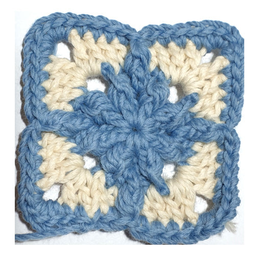 La Pace, Eco-Friendly. Good for Baby. Fine Merino Wool , Plant Dye Yarn - Blue + Ivory (Melange Color)