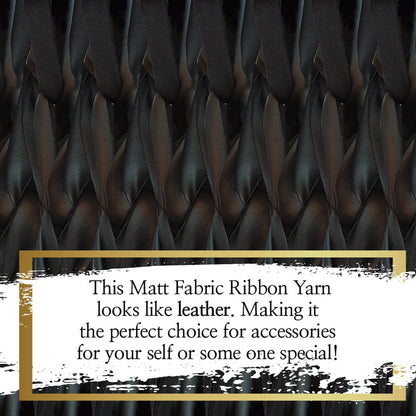 Fabric Matt Ribbon Yarn - Black