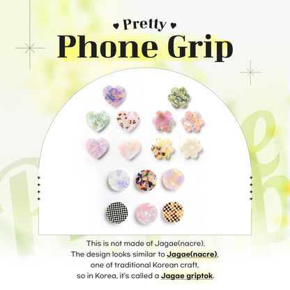 Pretty Phone Grip, Magsafe Phone hand holder including Adapter Ring with sticker.  Expanding Stand and Grip for Smartphones and Tablets, Flower shape