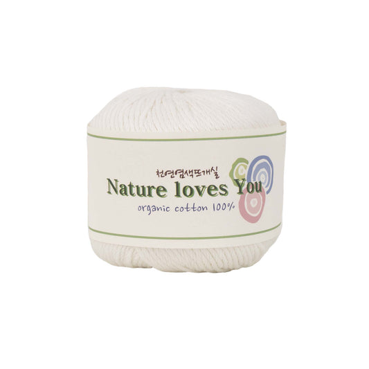 LaPace Premium yarn. 100% organic cotton yarn. eco-friendly, plant dye. white