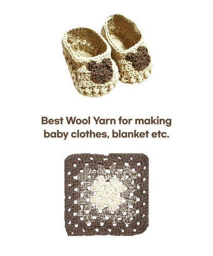 La Pace Premium Yarns 100% Fine Merino Wool Natural Dyeing Solid Color - Khaki