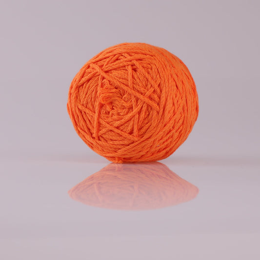 100% Cotton Tube Yarn, Cord Yarn 2mm, 21 Colors, Good for Bag & Goods - Orange