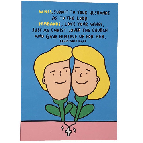 greeting card. husband and wife. Ephesians 5:22,23