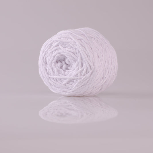 100% Cotton Tube Yarn, Cord Yarn 2mm, 21 Colors, Good for Bag & Goods - White