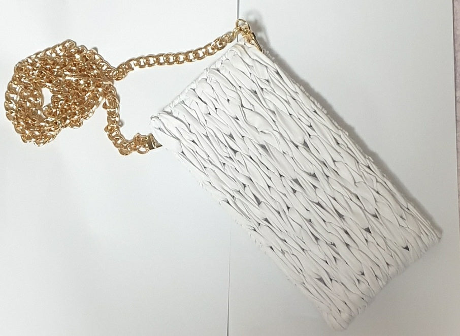 Fabric Matt Ribbon Yarn - White