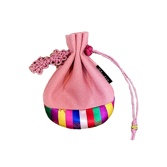 Bokjumeoni. A lucky bag with Korea Traditional Knot(Maedeup), Pink Pouch