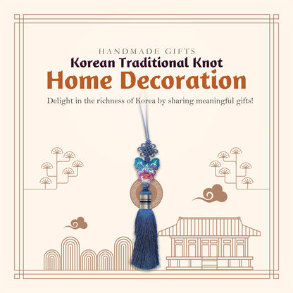 Butterfly Bead with Gukhwa and Ring Maedeup, Home Decoration, Handmade Charm,  Korean Traditional Knot(Maedeup), Norigae