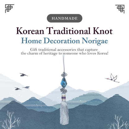 Angular Bead with Janggu and Saengjjok Maedeup, Home Decoration, Handmade Ornament,  Korean Traditional Knot(Maedeup), Norigae