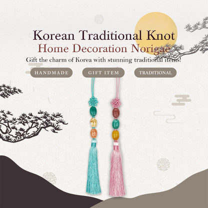 Three Beads with Gukhwa Maedeup, Home Decoration, Handmade Ornament,  Korean Traditional Knot(Maedeup), Norigae