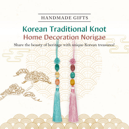 Three Beads with Gukhwa Maedeup, Home Decoration, Handmade Ornament,  Korean Traditional Knot(Maedeup), Norigae