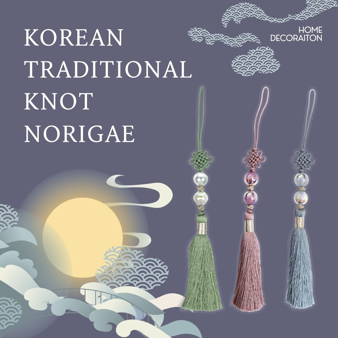 Two Translucent Beads with Gukhwa Maedeup, Home Decoration, Handmade Ornament, Decorative strap, Korean Traditional Knot(Maedeup), Norigae