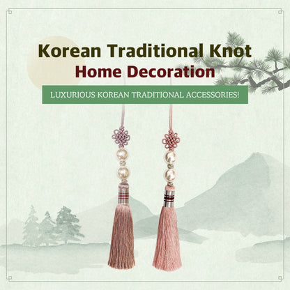 Korean Traditional Knot Home Decoration with Pearl Beads, Gukhwa Maedeup(knot)