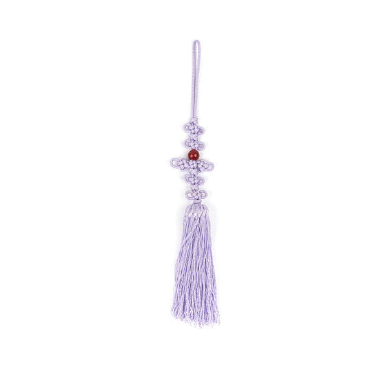 Janggu Maedeup, Handmade Ornament, Decorative strap, Korean Traditional Knot(Maedeup), Norigae, Light violet