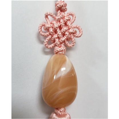 Oval Bead with Gukhwa Maedeup, Home Decoration, Handmade Ornament,  Korean Traditional Knot(Maedeup), Norigae