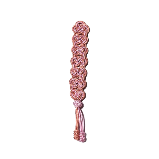Small Bookmark by Korean Traditional Knot(Maedeup) with Hook, Peach and Light Pink