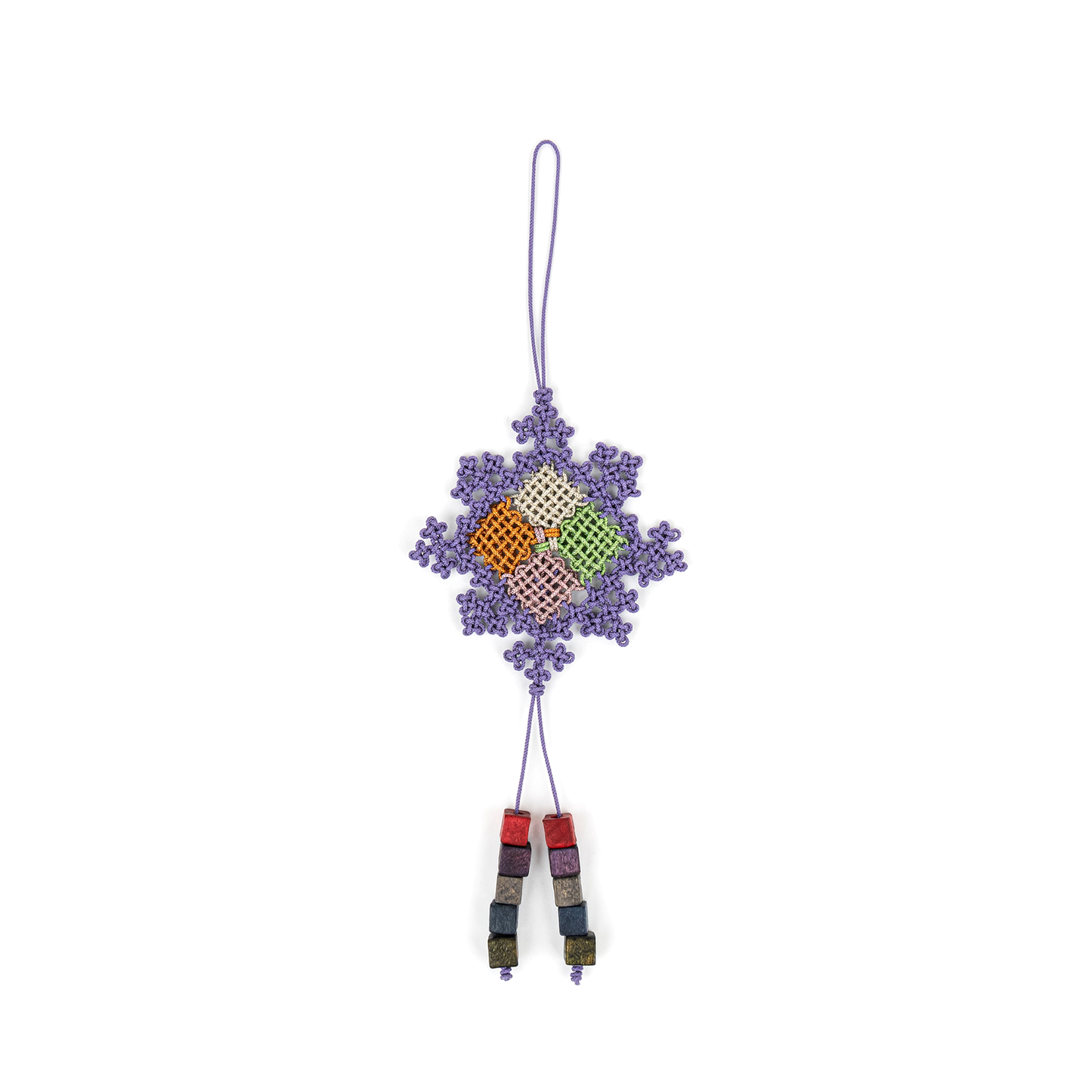 Unique design, Handmade Ornament, Tapestry, Korea Traditional Knot(Maedeup), NORIGAE, Violet color