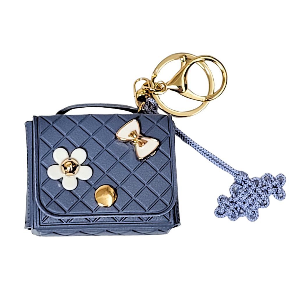 Airpod case with Keyring and Korean Traditional Knot, Bag Design Case, Pink or Dark blue