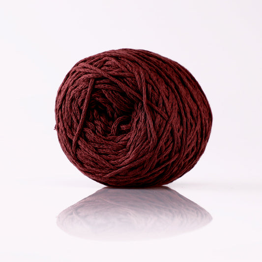 100% Cotton Tube Yarn, Cord Yarn 2mm, 21 Colors, Good for Bag & Goods - Brown