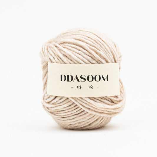 Ddasoom, Wool Acrylic Yarn, Light and Fluffy, Pretty Colors - Beige
