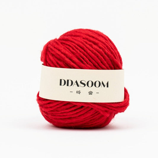 Ddasoom, Wool Acrylic Yarn, Light and Fluffy, Pretty Colors - Red