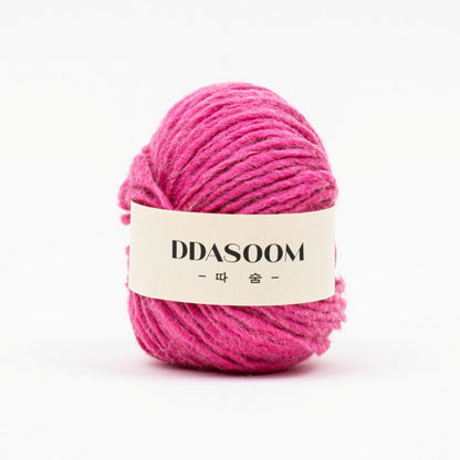 Ddasoom, Wool Acrylic Yarn, Light and Fluffy, Pretty Colors - Hot Pink