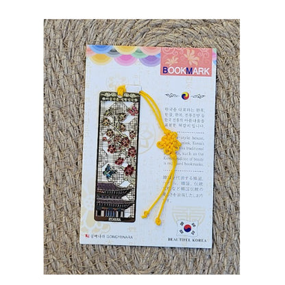 Flat Metallic Bookmark. Small & Pretty Bookmark. Korean Traditional Knot, Several Design