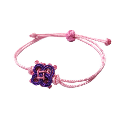 Adjustable Bracelet, Handmade Korean Traditional Knot Bracelet, Pink Color