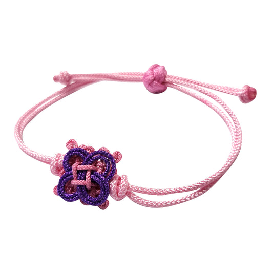 Adjustable Bracelet, Handmade Korean Traditional Knot Bracelet, Pink Color