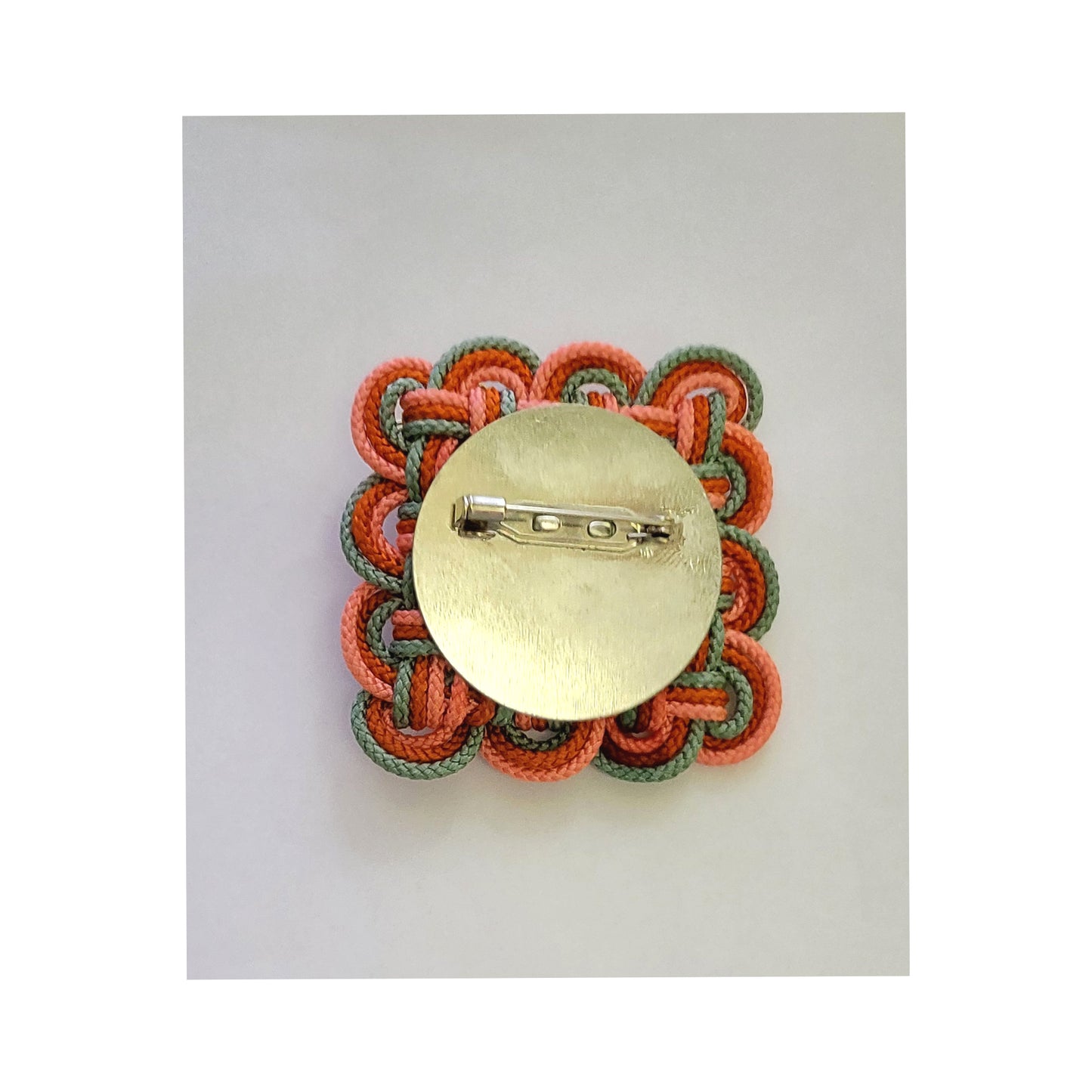 Handmade Brooch with Pearl and Flower-Shaped Decoration Using Korean Traditional Knot