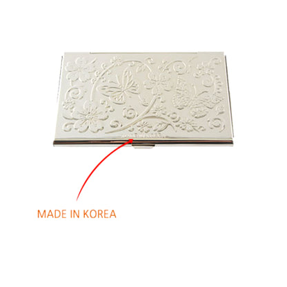 Korean traditional Business Card Holder with Paper Knife,  Made of Mother-of-pearl, Handmade