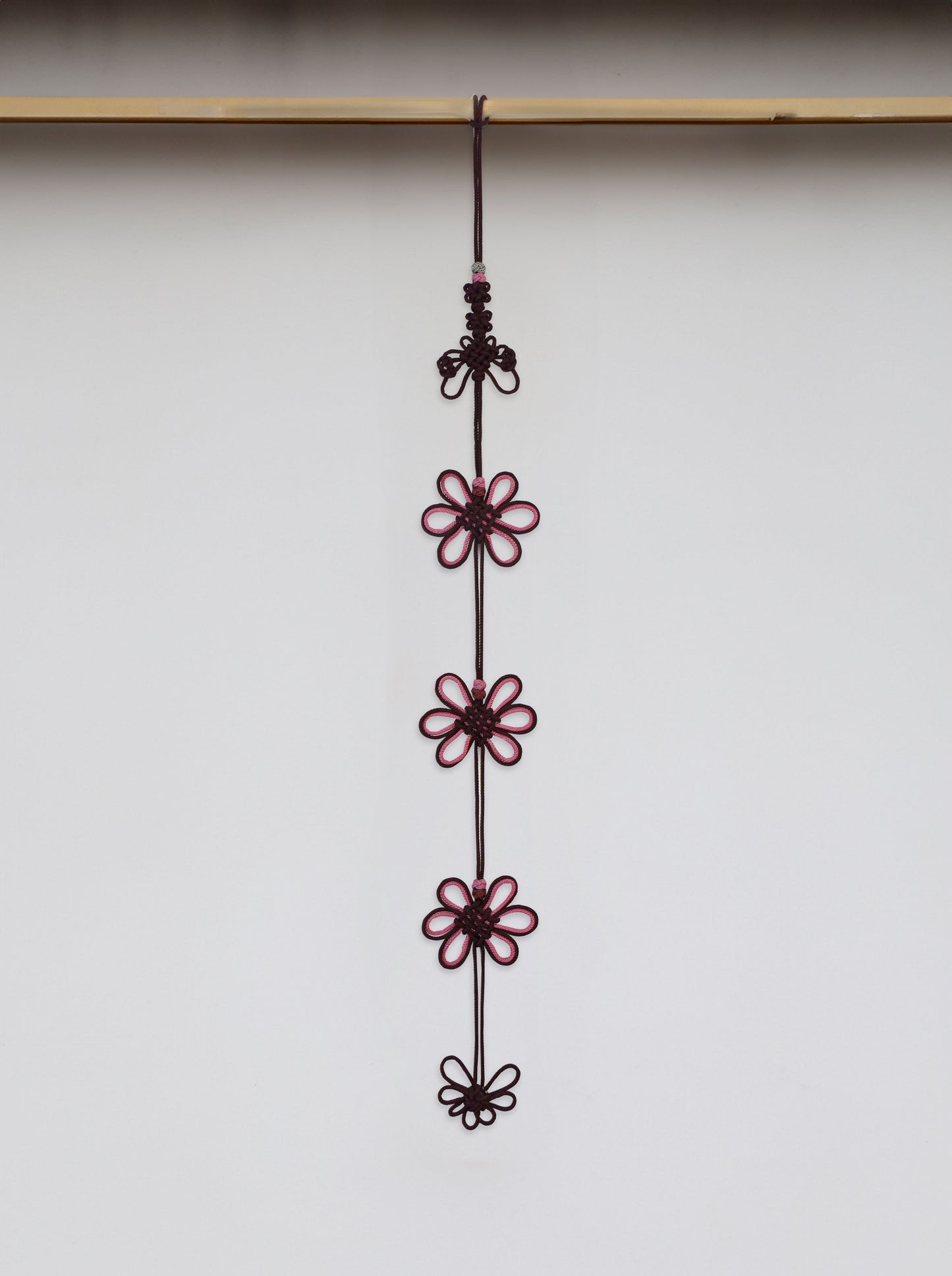 Handmade Ornament, Korea Traditional Knot(Maedeup), Flower design for decoration, Wine or Khaki color