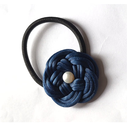 Handmade Flower Design Hair Tie, Hair Elastic by Korean Traditional Knot, Hair band