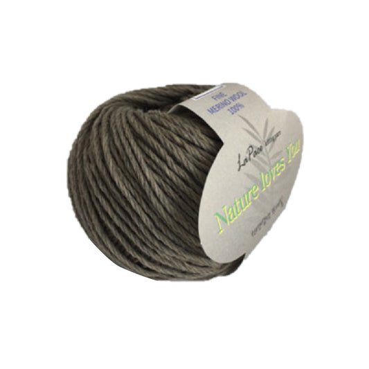 La Pace Premium Yarns 100% Fine Merino Wool Natural Dyeing Solid Color - Khaki