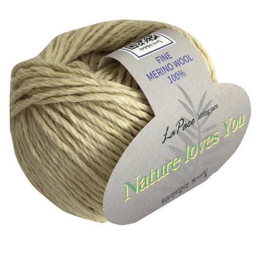La Pace Premium Yarns 100% Fine Merino Wool Natural Dyeing Solid Color - Mustard