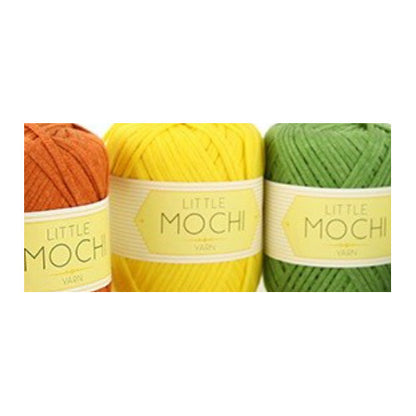 Little Mochi Elastic Plum Yarn with Cotton - White