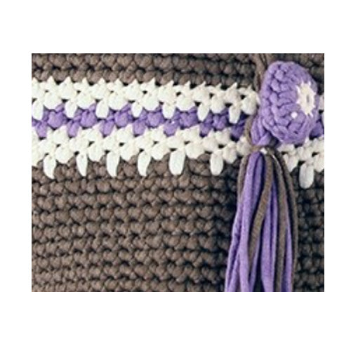 Little Mochi Elastic Plum Yarn with Cotton - Purple