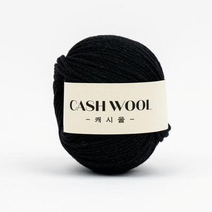 Cashwool, Cashmere Wool Nylon Mixed Yarn, Pretty Colors - Black