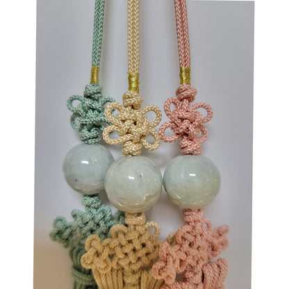 Handmade Ornament, Korean Traditional Knot(Maedeup), NORIGAE with real stone, 'Three in One' design