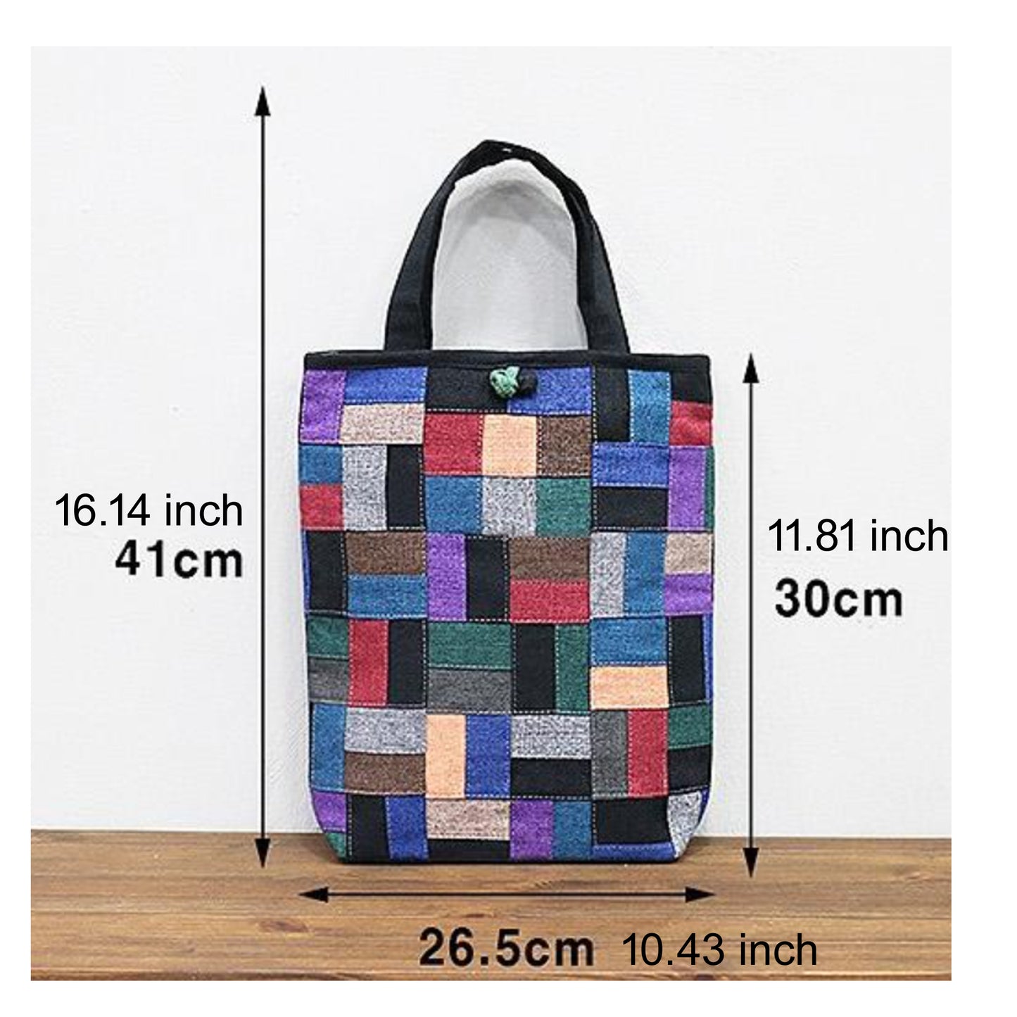 Fabric bag with Patchwork of Korean traditional design