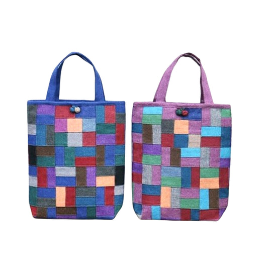 Fabric bag with Patchwork of Korean traditional design