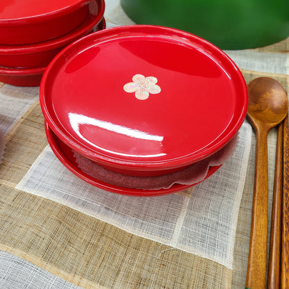 Premium Small Tray, Najeonchilgi Tray, Korean Traditional Tray, Red color