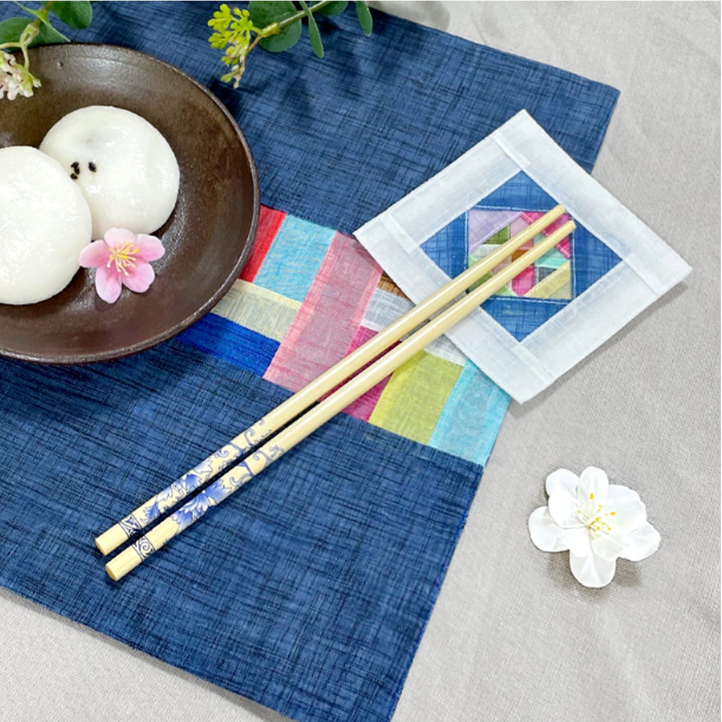 Table mat by ramie fabric, Korea Traditional Patch work design