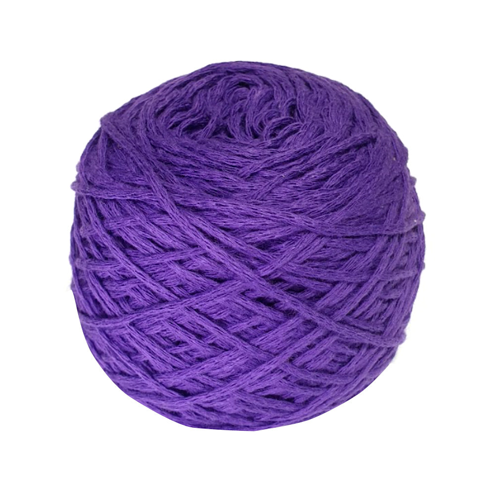 100% Cotton Tube Yarn, Cord Yarn 2mm, 21 Colors, Good for Bag & Goods - Deep Purple