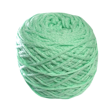 100% Cotton Tube Yarn, Cord Yarn 2mm, 21 Colors, Good for Bag & Goods - Mint
