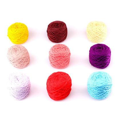 100% Cotton Tube Yarn, Cord Yarn 2mm, 21 Colors, Good for Bag & Goods - Pink