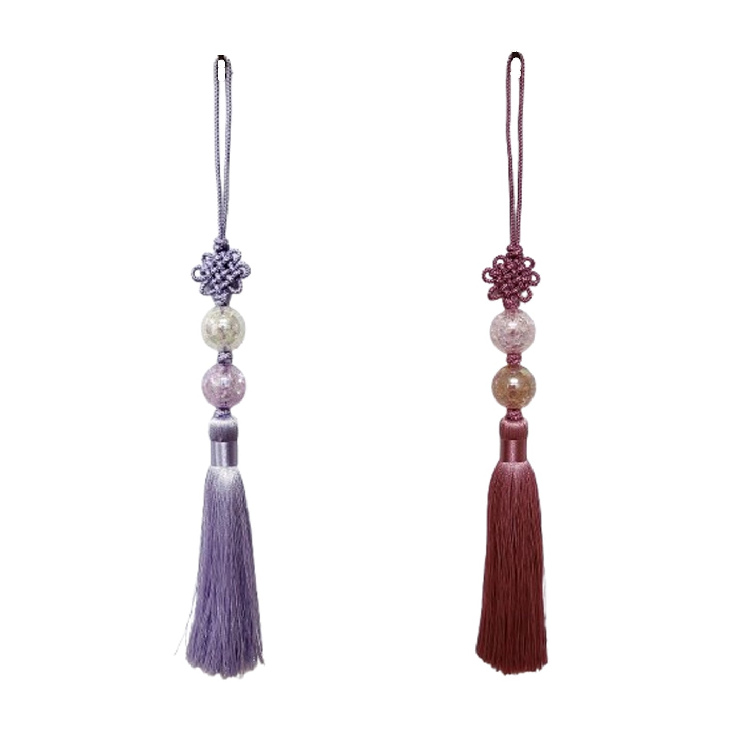 Two Shiny Beads with Gukhwa Maedeup, Home Decoration, Handmade Ornament, Decorative strap, Korean Traditional Knot(Maedeup), Norigae